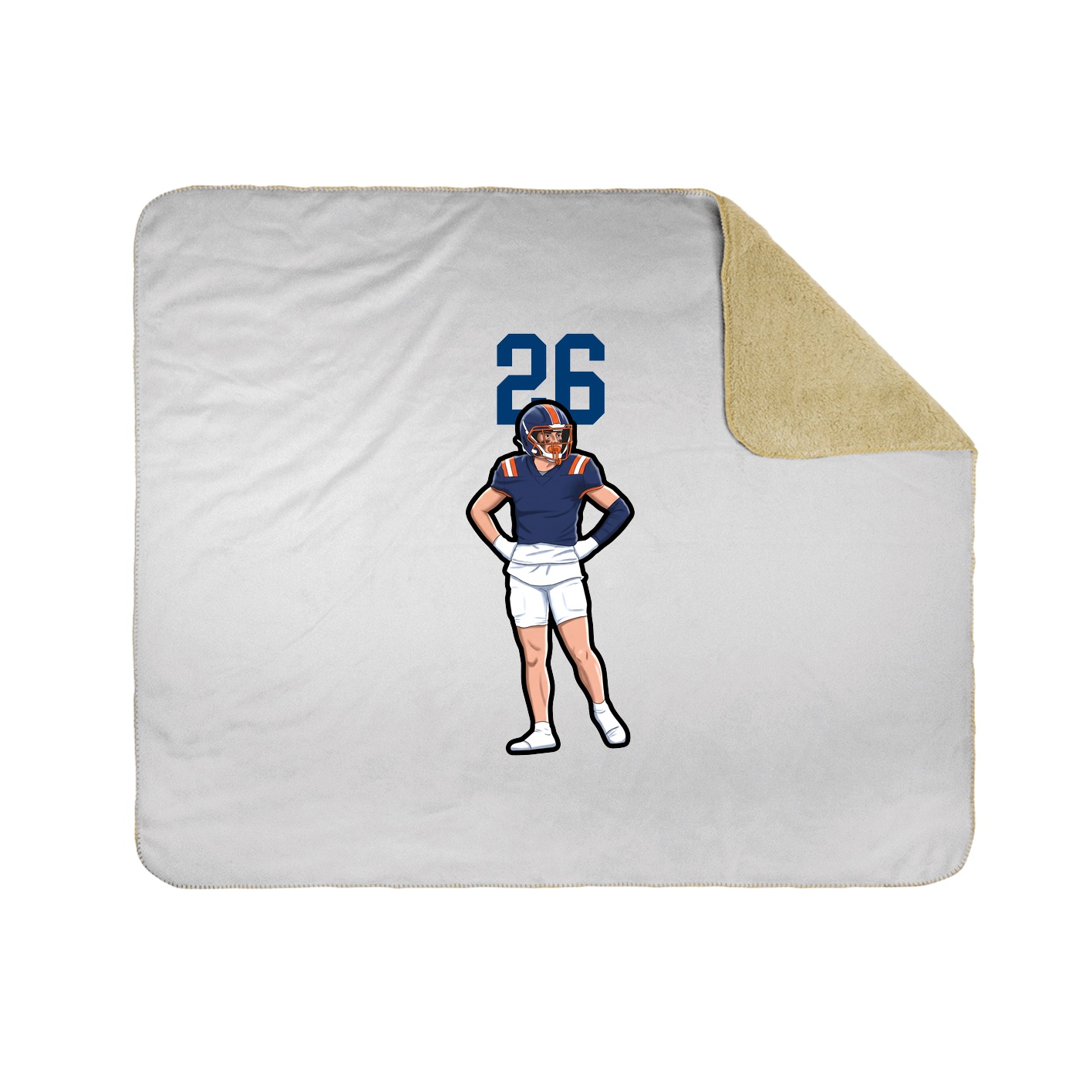Throw Blanket — Number Top in White