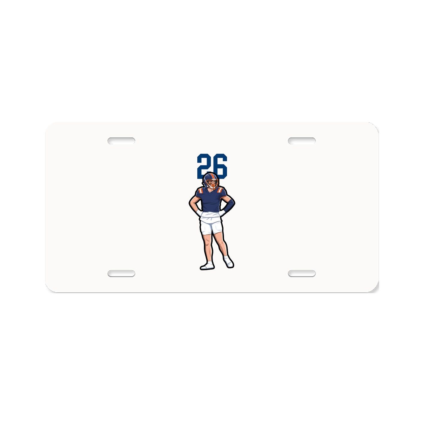 License Plate — Number Top in Classic