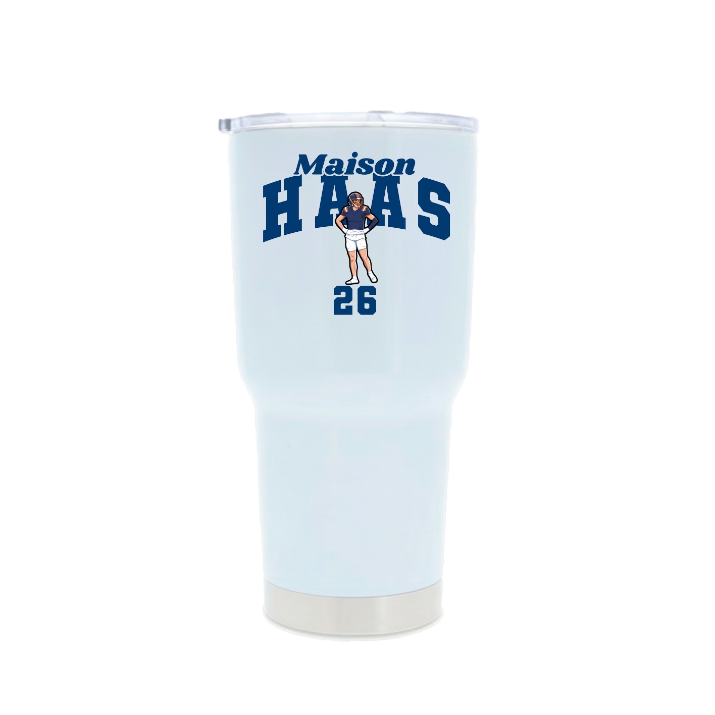 30oz Stainless Steel Tumbler — Signature Arch in White