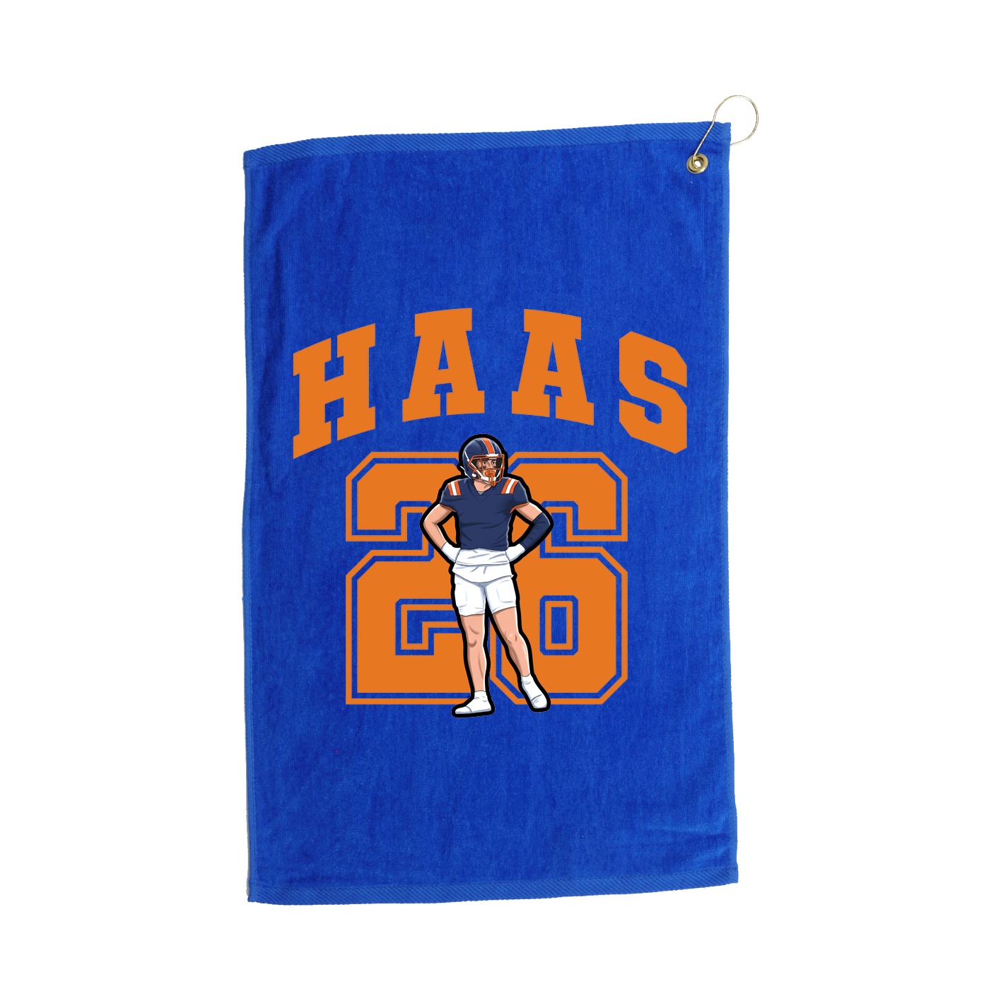 Golf Towel — Number in Royal