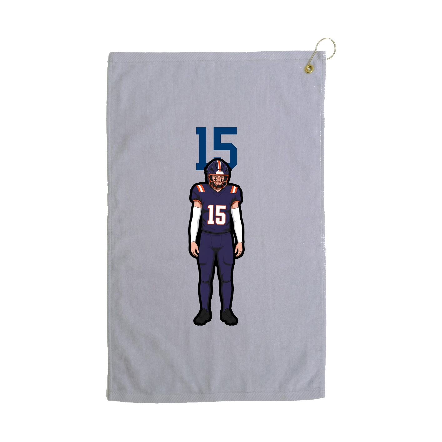 Golf Towel — Number Top in Grey