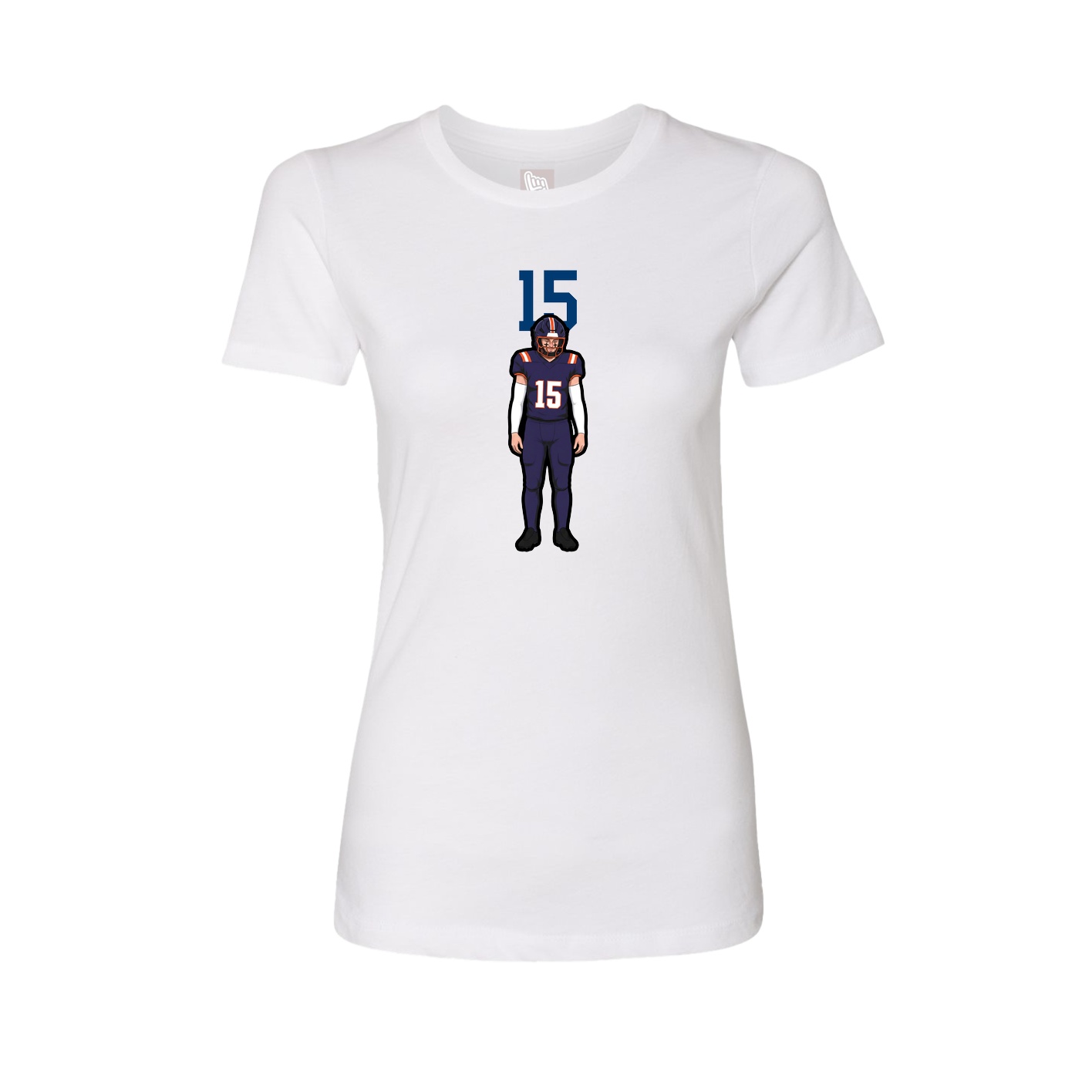 Fitted Women's Tee — Number Top in White