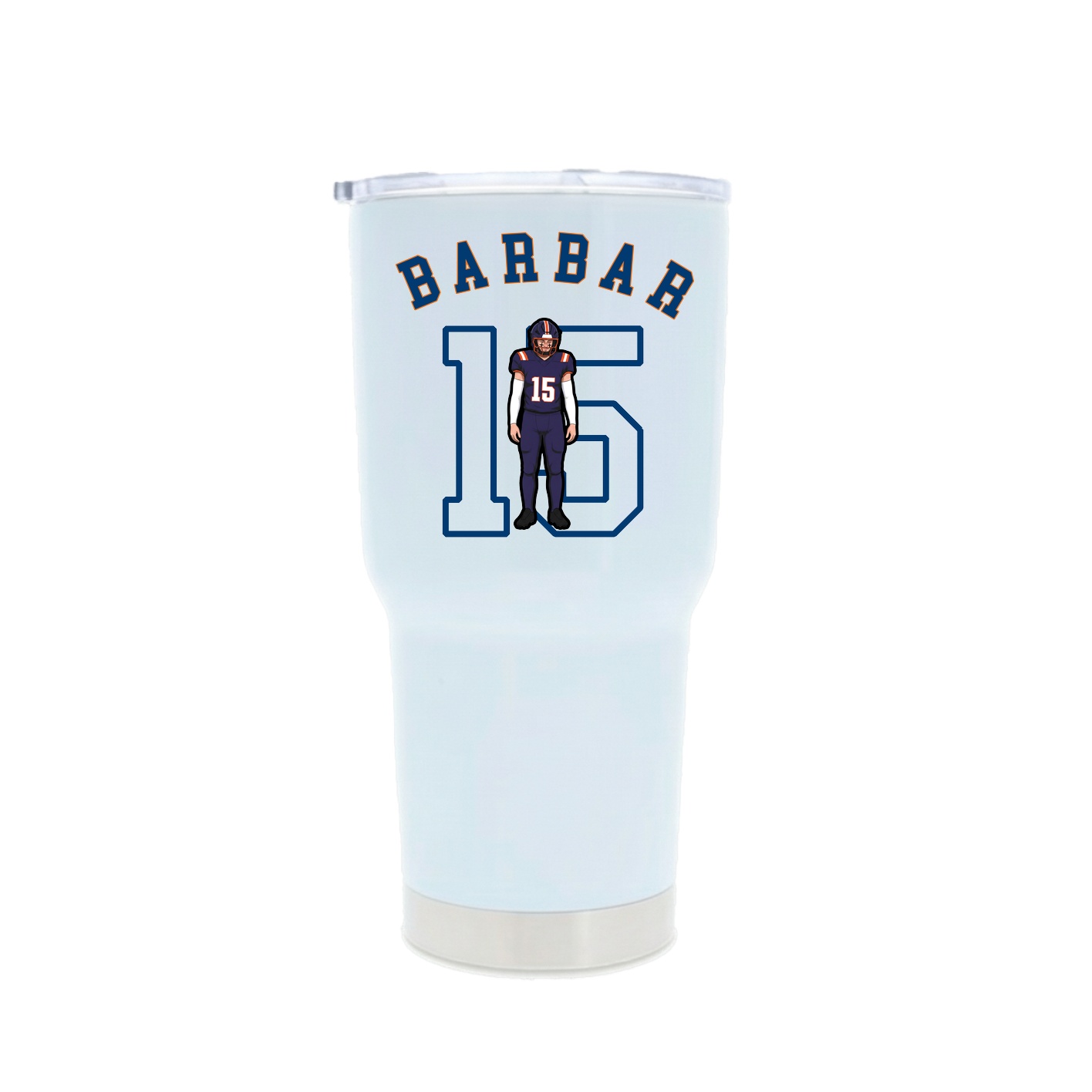 30oz Stainless Steel Tumbler — Shirsey Arch in White