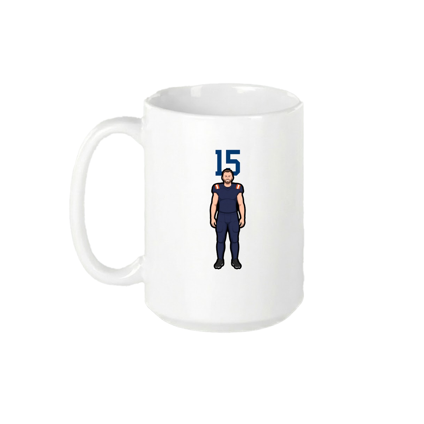 15oz Coffee Mug — Number Top in White