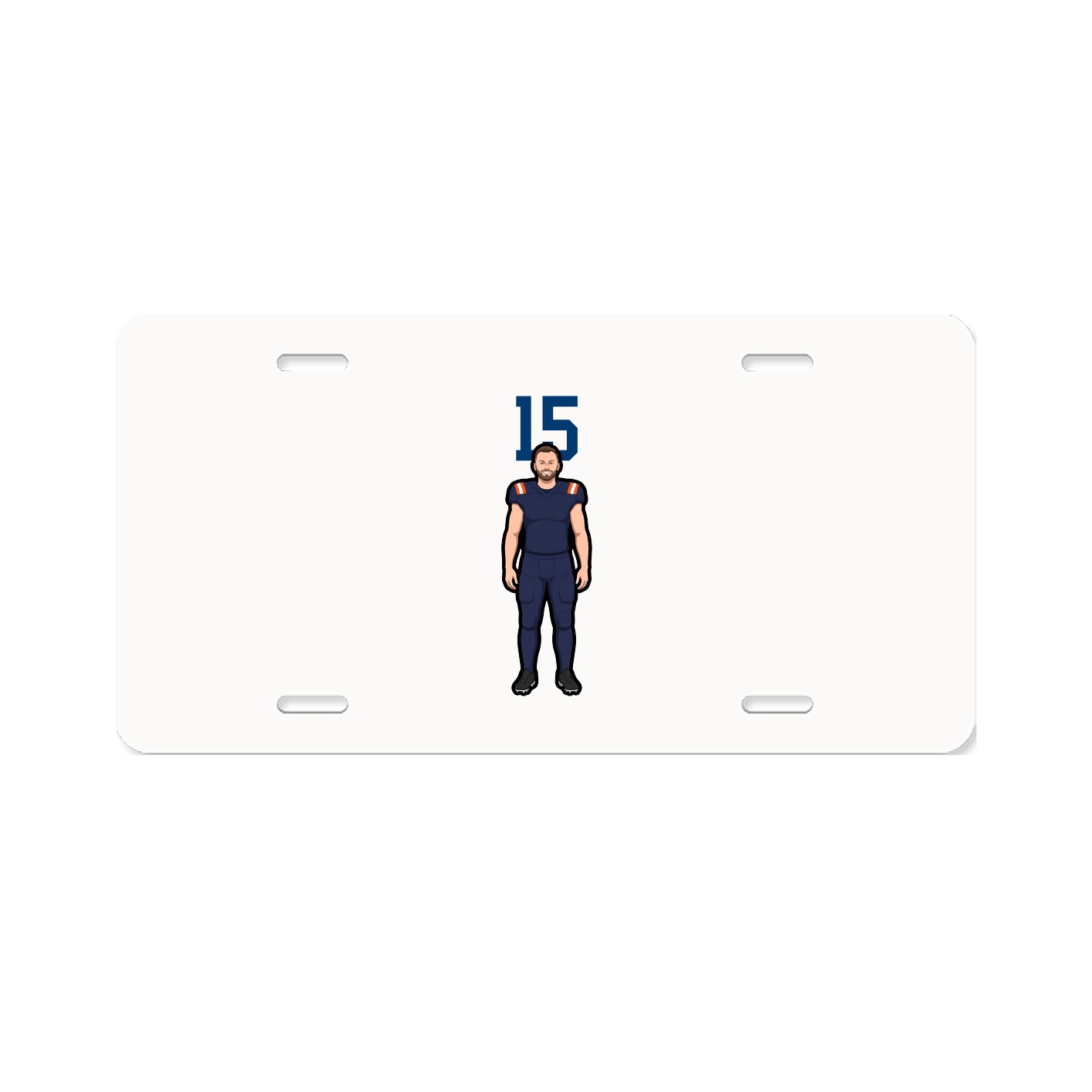 License Plate — Number Top in Classic