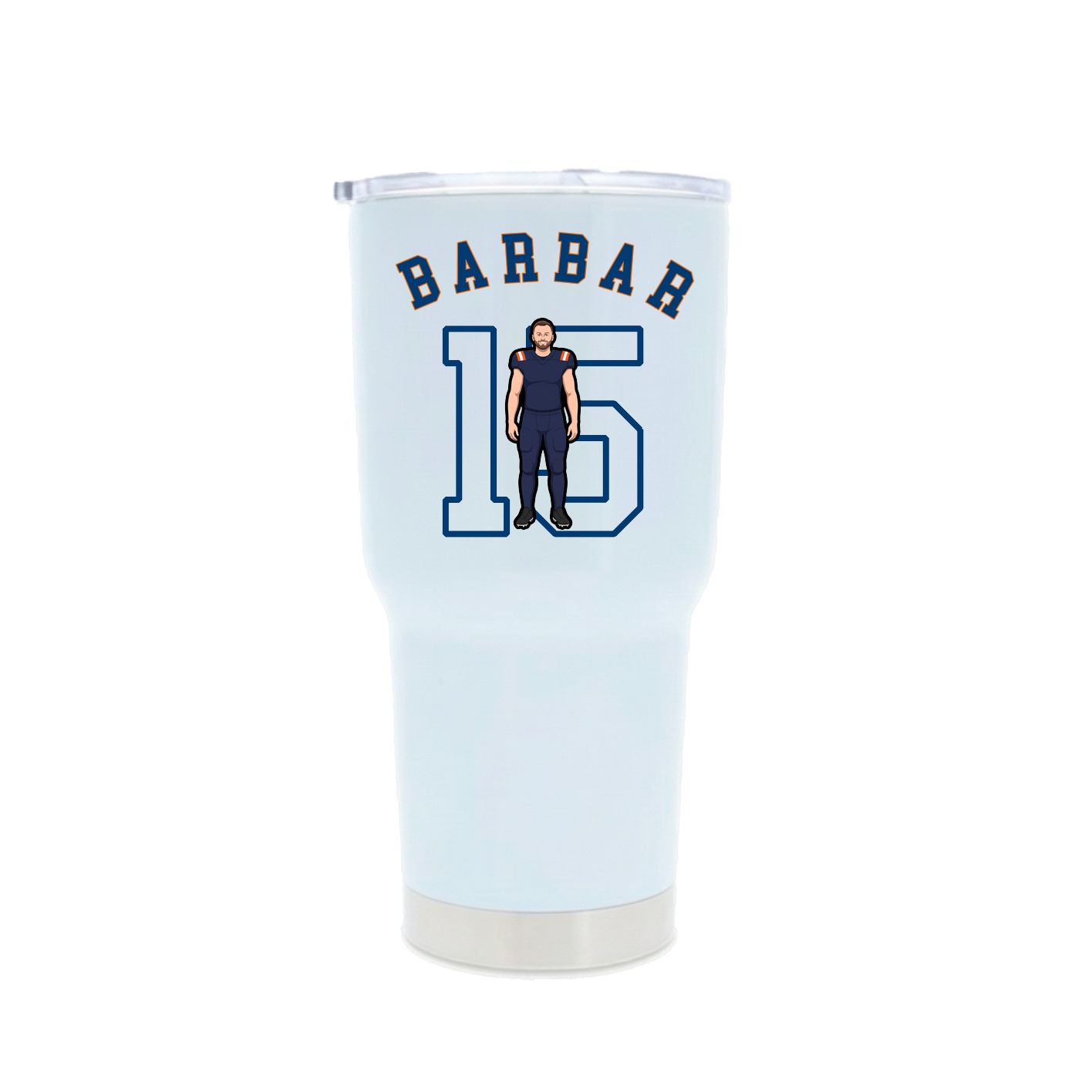 30oz Stainless Steel Tumbler — Shirsey Arch in White
