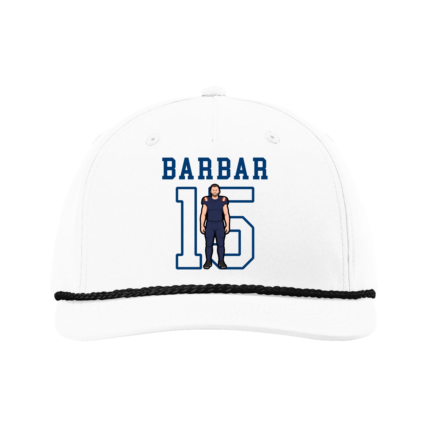 Five-Panel Classic Rope Cap — Shirsey in White
