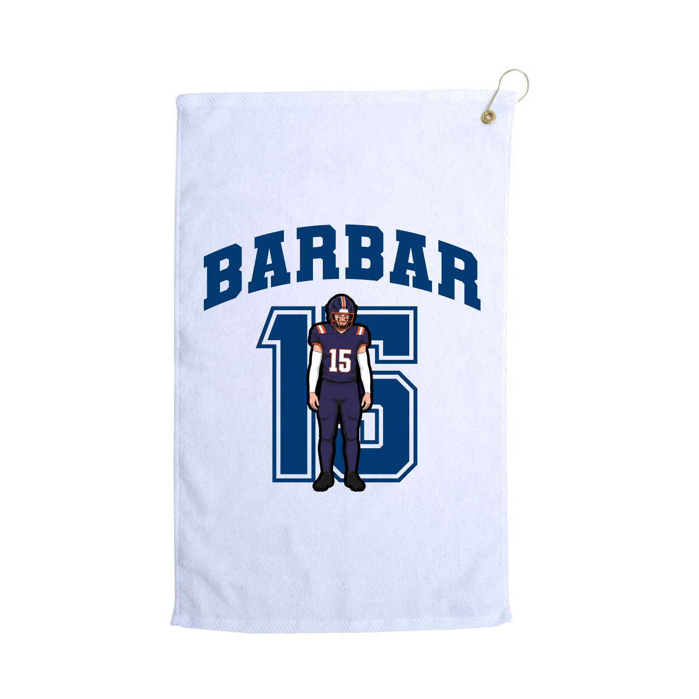 Golf Towel — Number in White