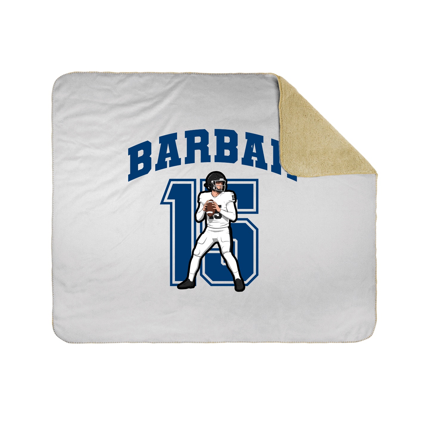 Throw Blanket — Number in White