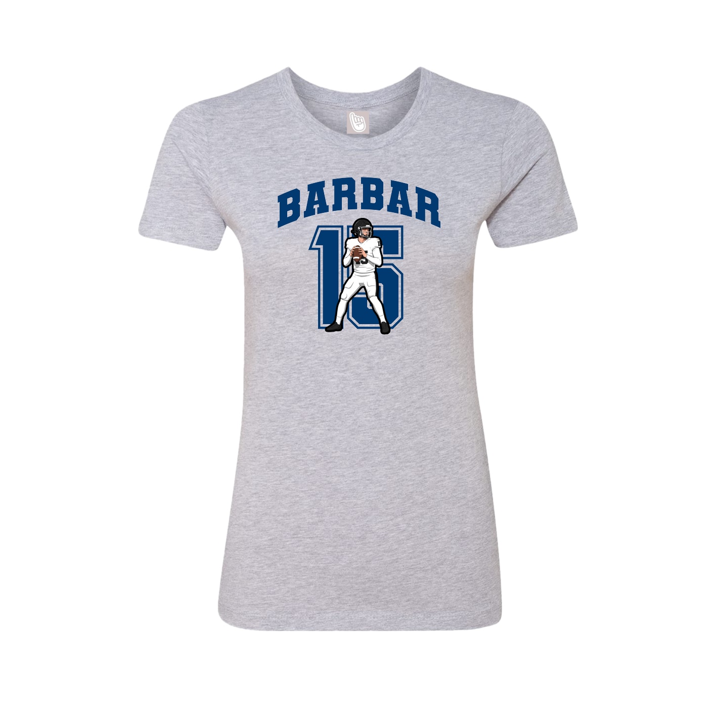 Fitted Women's Tee — Number in Grey