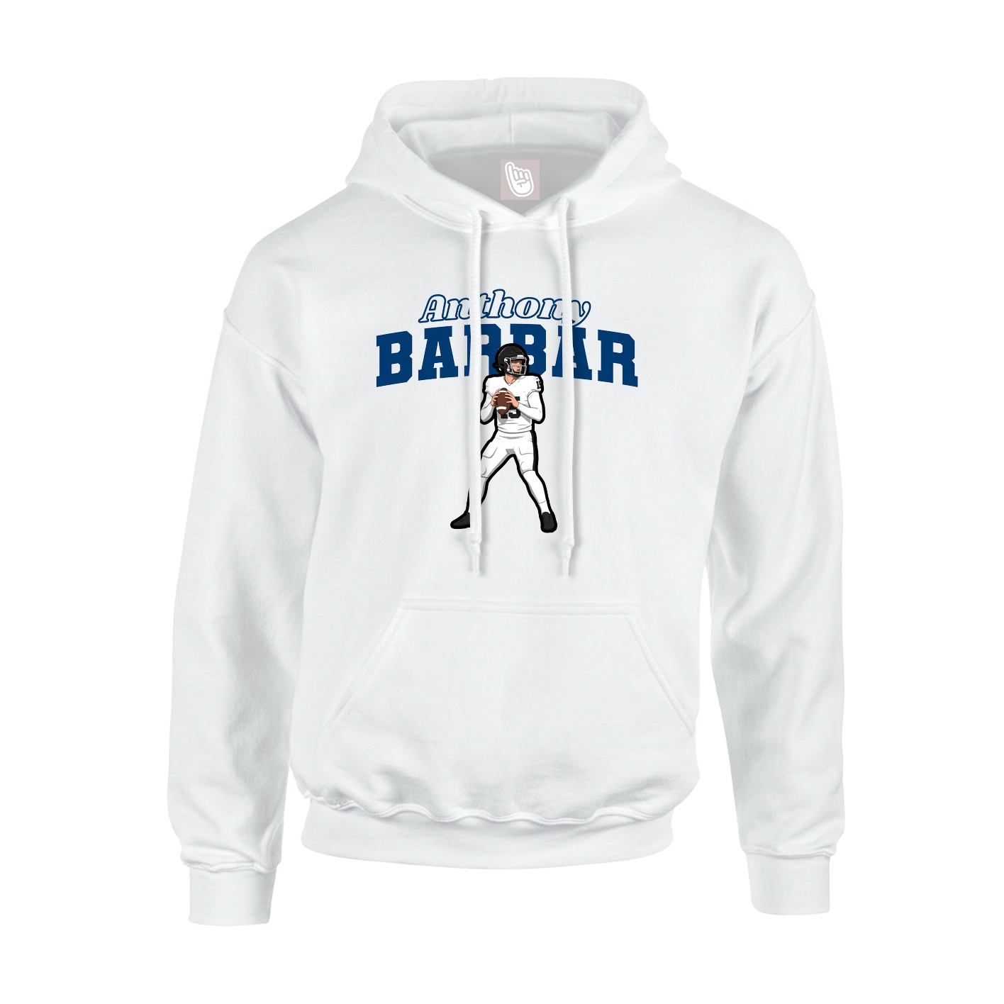 Hoodie — Name Arch in White