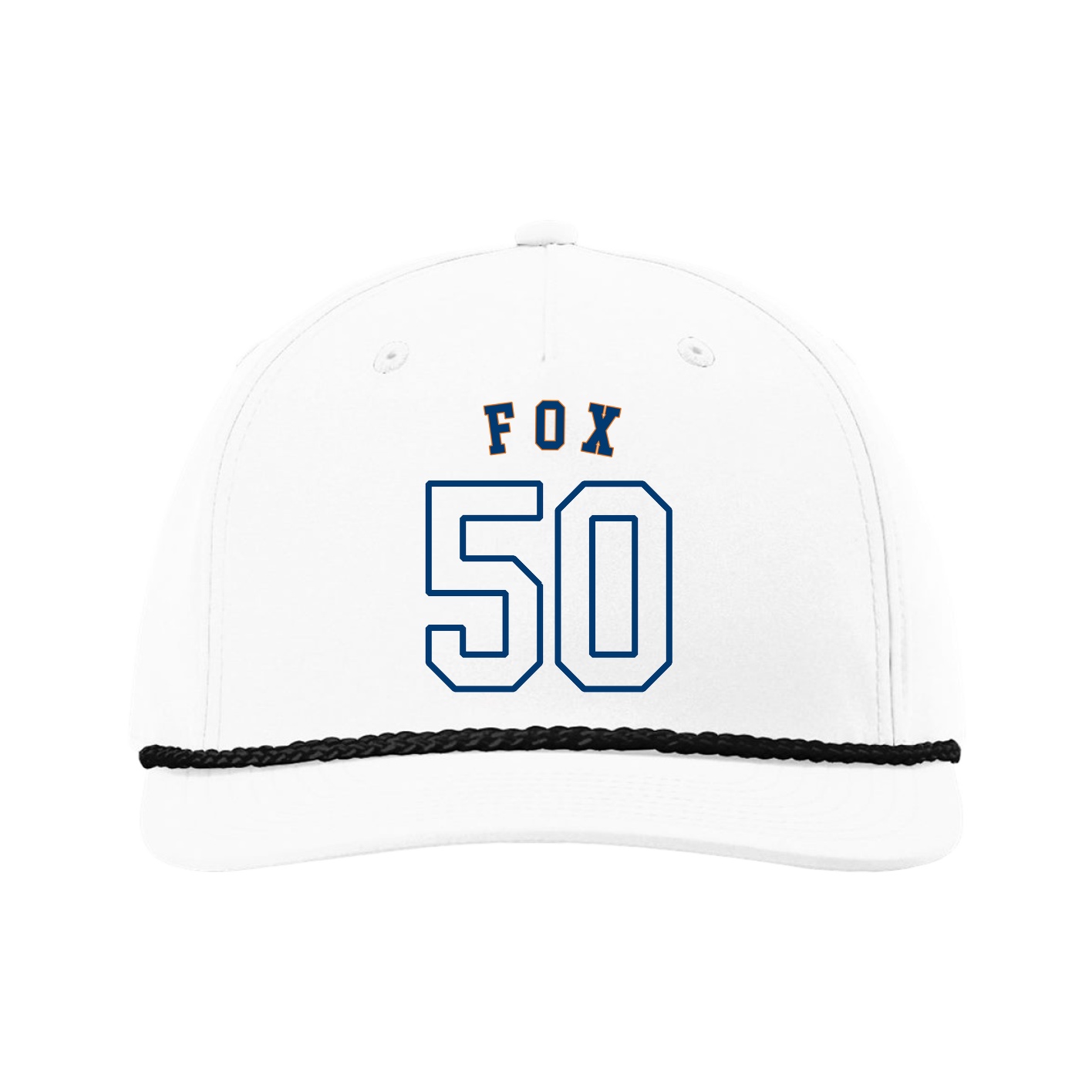 Five-Panel Classic Rope Cap — Shirsey Arch in White