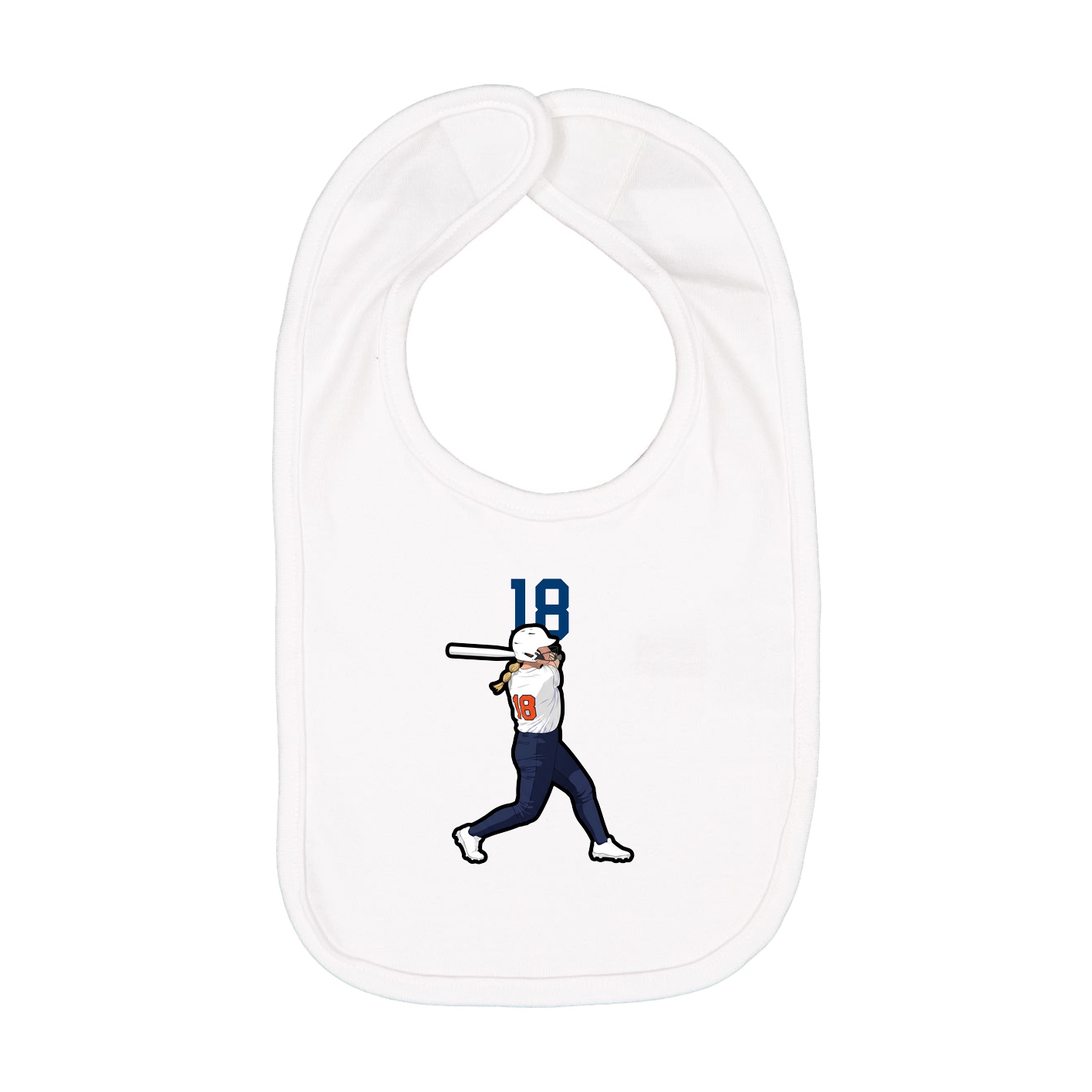 Infant Bib — Number Top in White