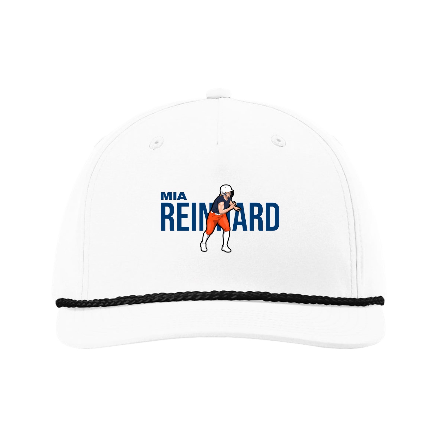 Five-Panel Classic Rope Cap — Player Name in White