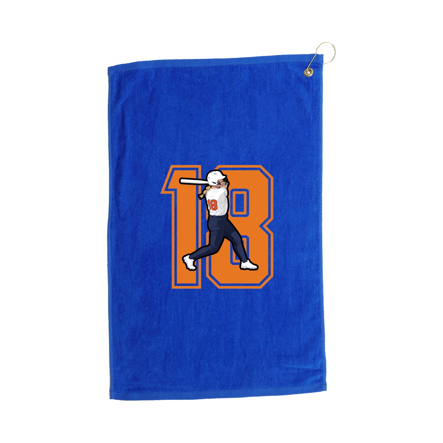 Golf Towel — Number in Royal