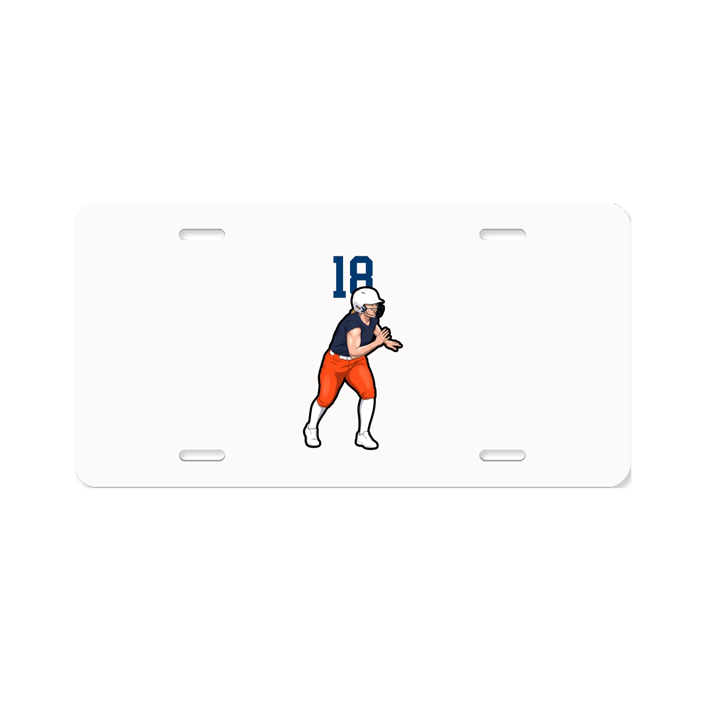License Plate — Number Top in Classic