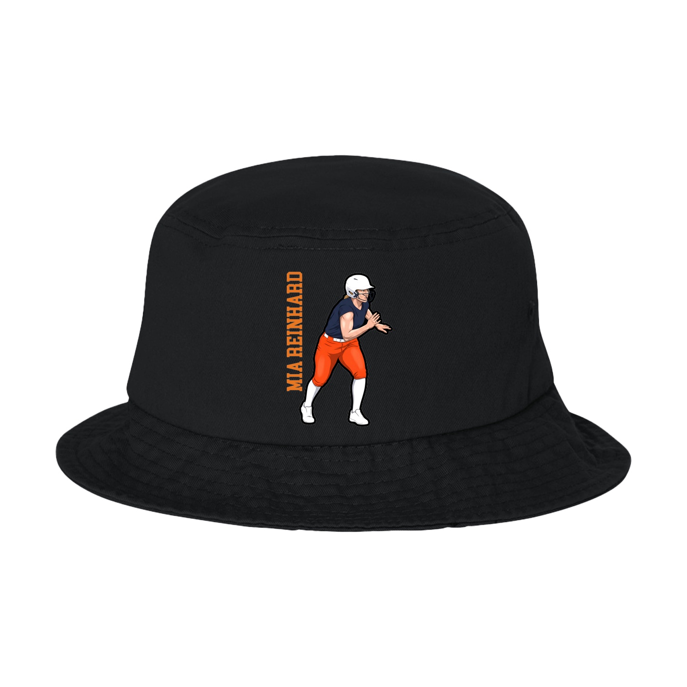 Bucket Cap — Name Vertical in Black