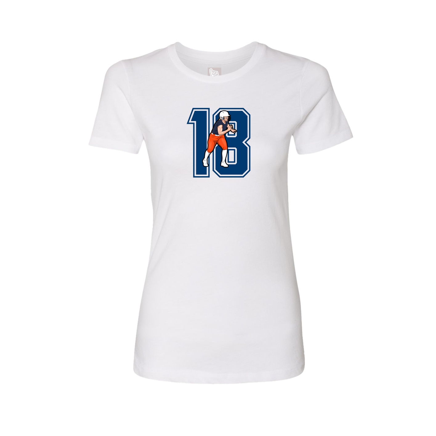 Womens Tee — Number in White