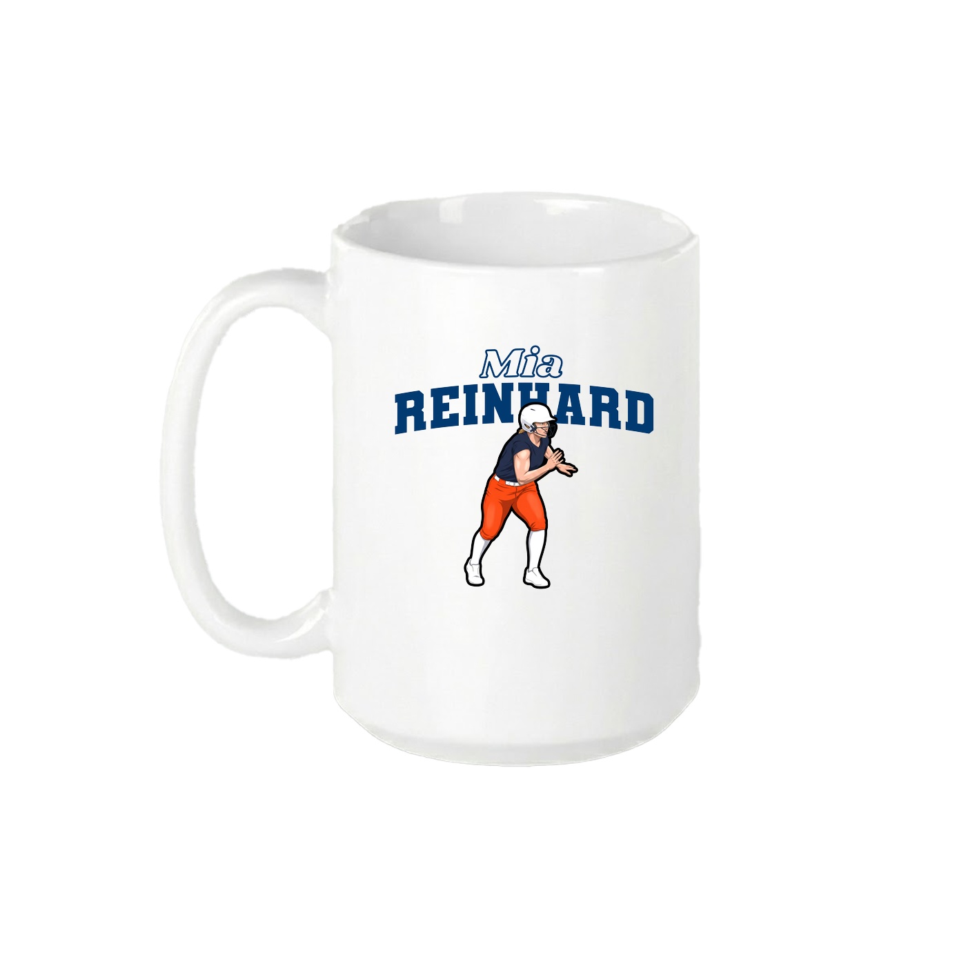 15oz Coffee Mug — Name Arch in White