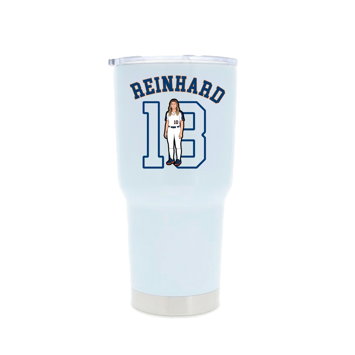 30oz Stainless Steel Tumbler — Shirsey Arch in White