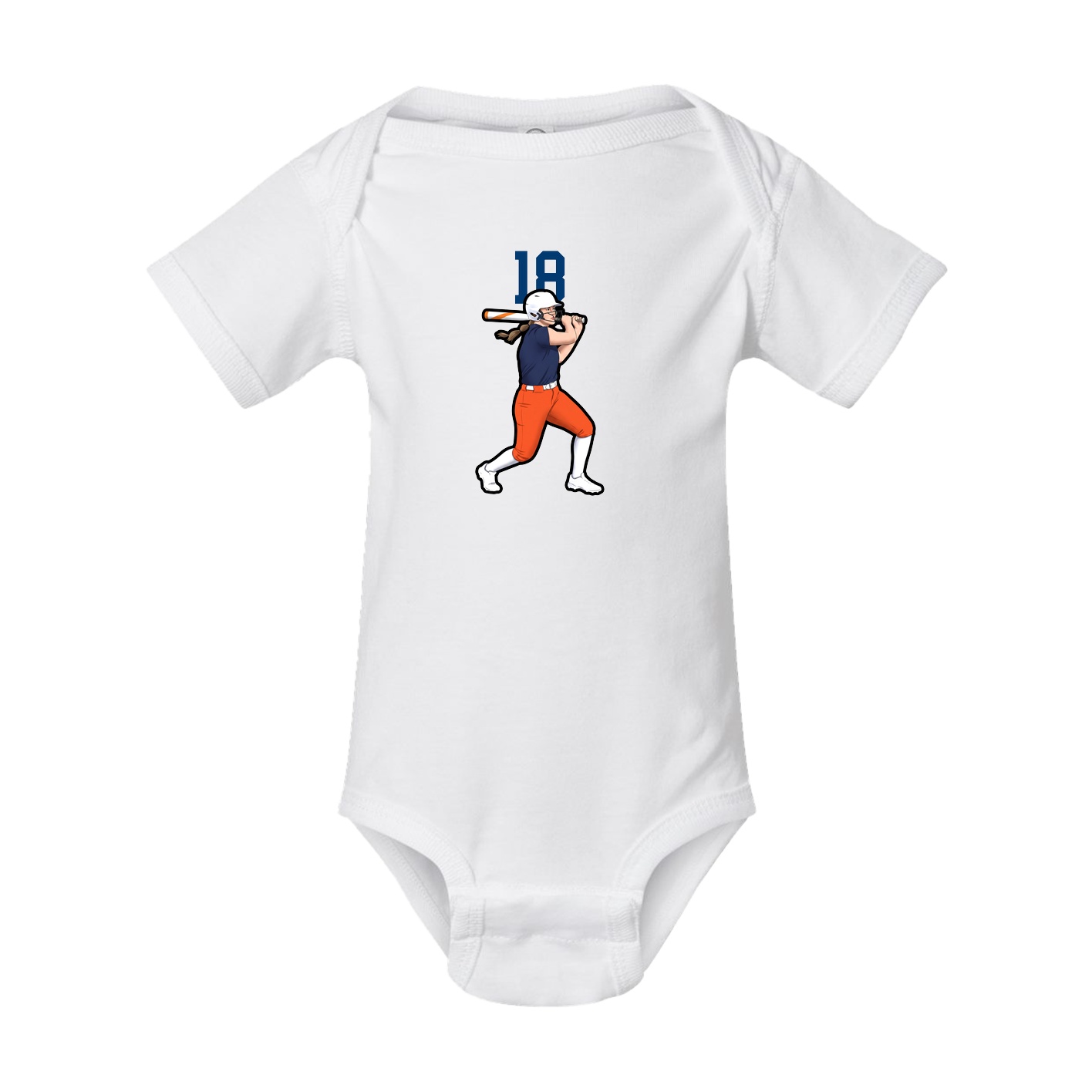 Baby Onesie — Number Top in White