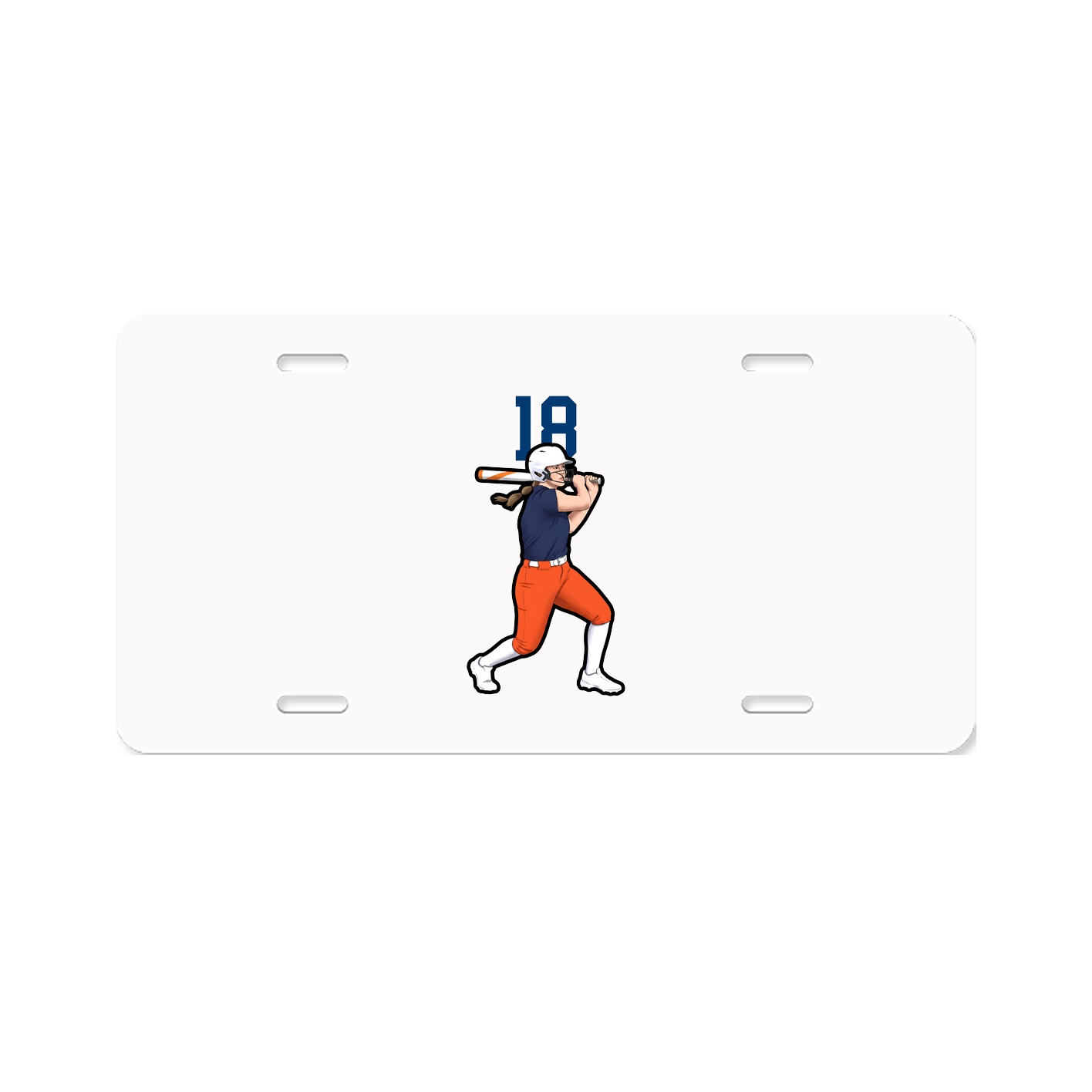 License Plate — Number Top in Classic