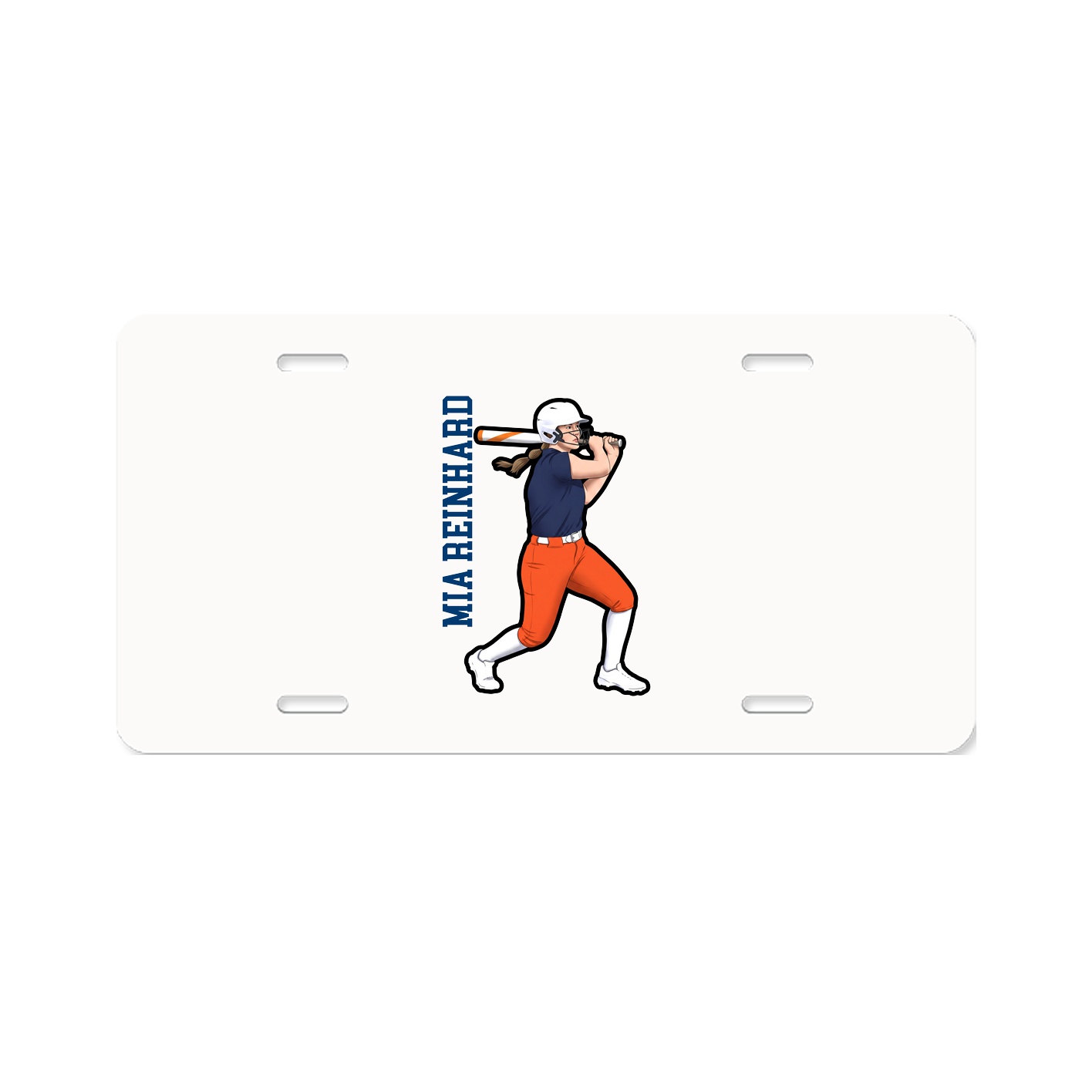 License Plate — Name Vertical in Classic