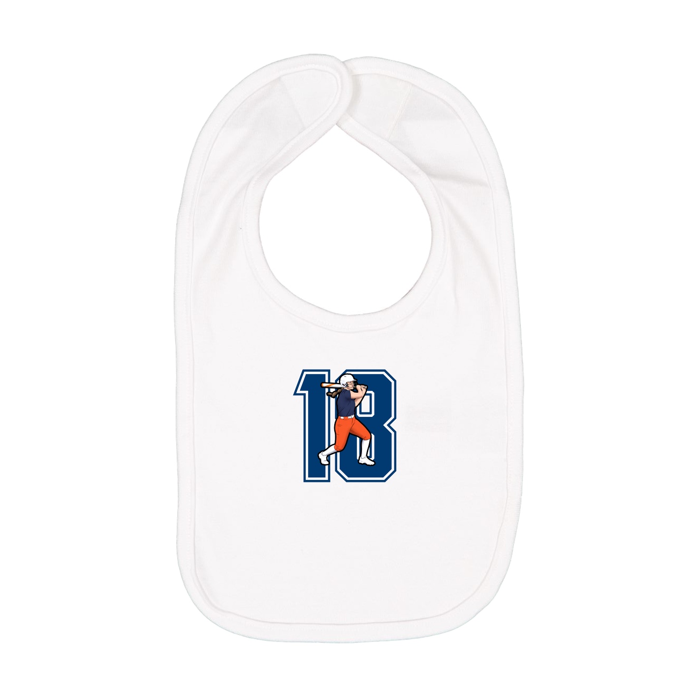 Infant Bib — Number in White