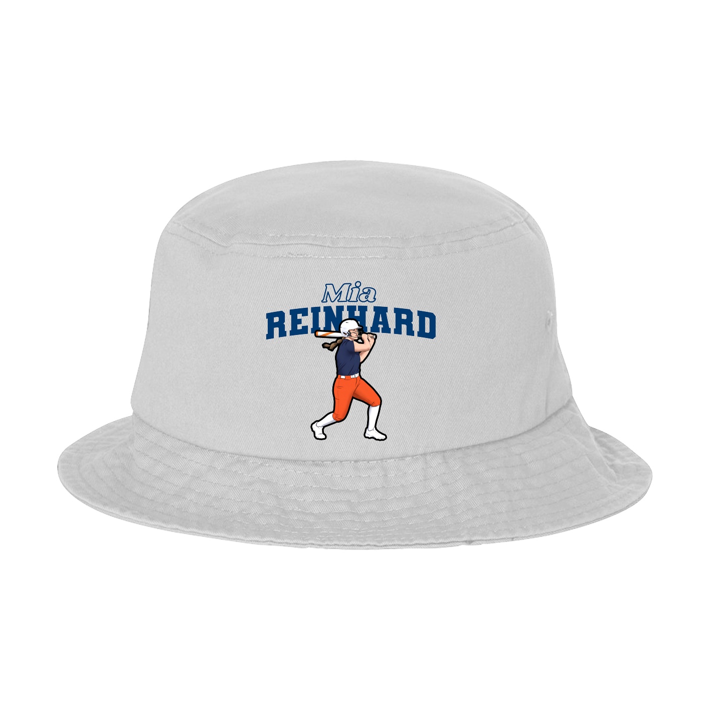Bucket Cap — Name Arch in White