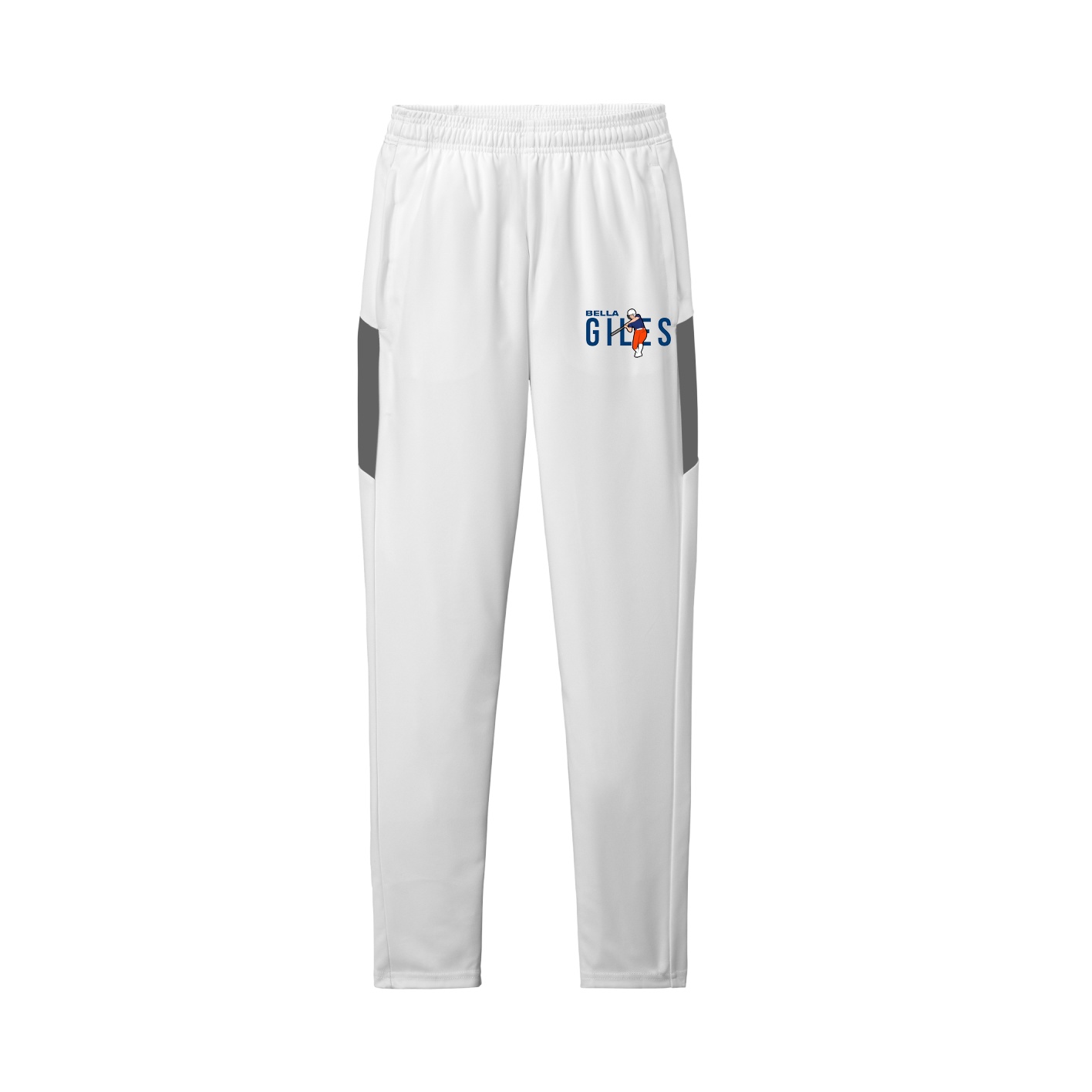 Team Travel Pant — Player Name in White/Grey