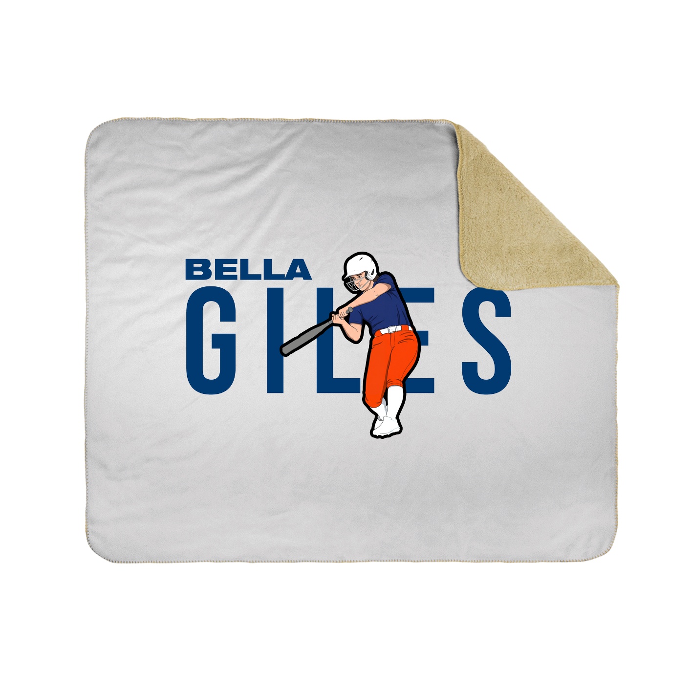 Throw Blanket — Player Name in White