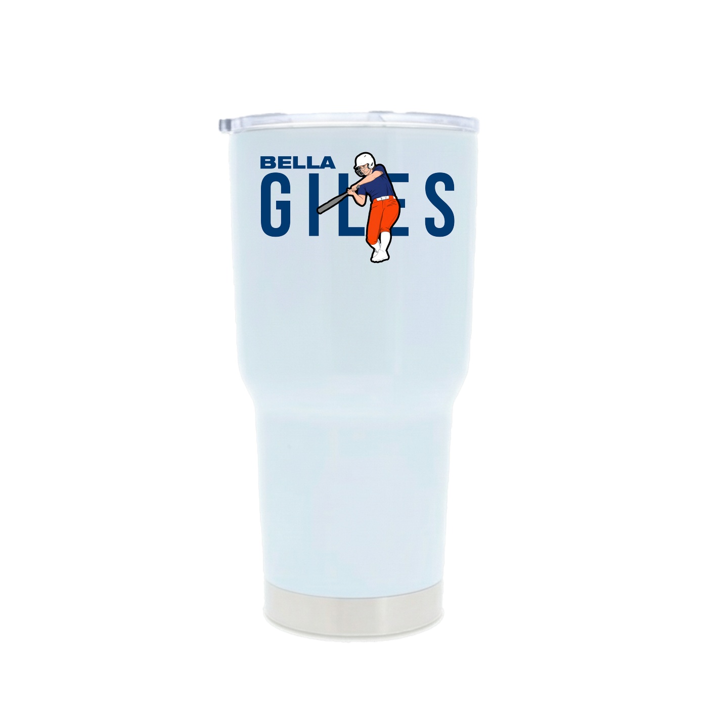 30oz Stainless Steel Tumbler — Player Name in White