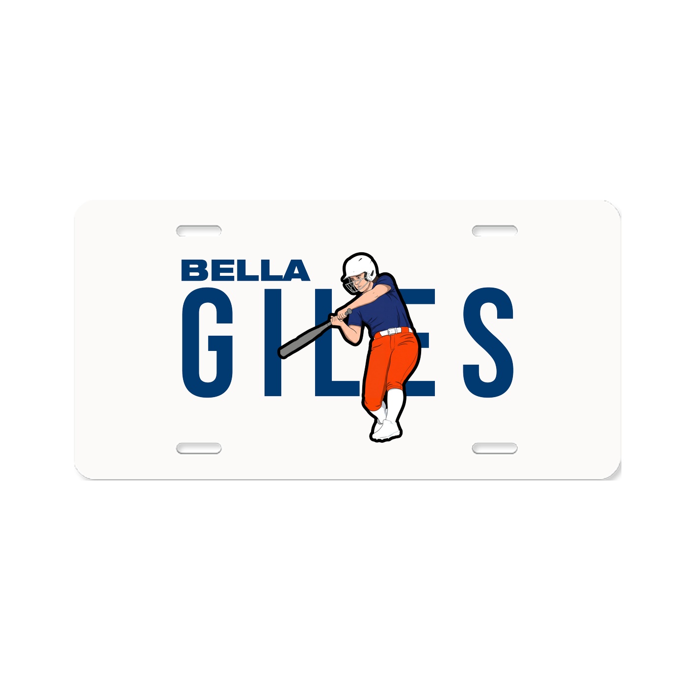 License Plate — Player Name in Classic