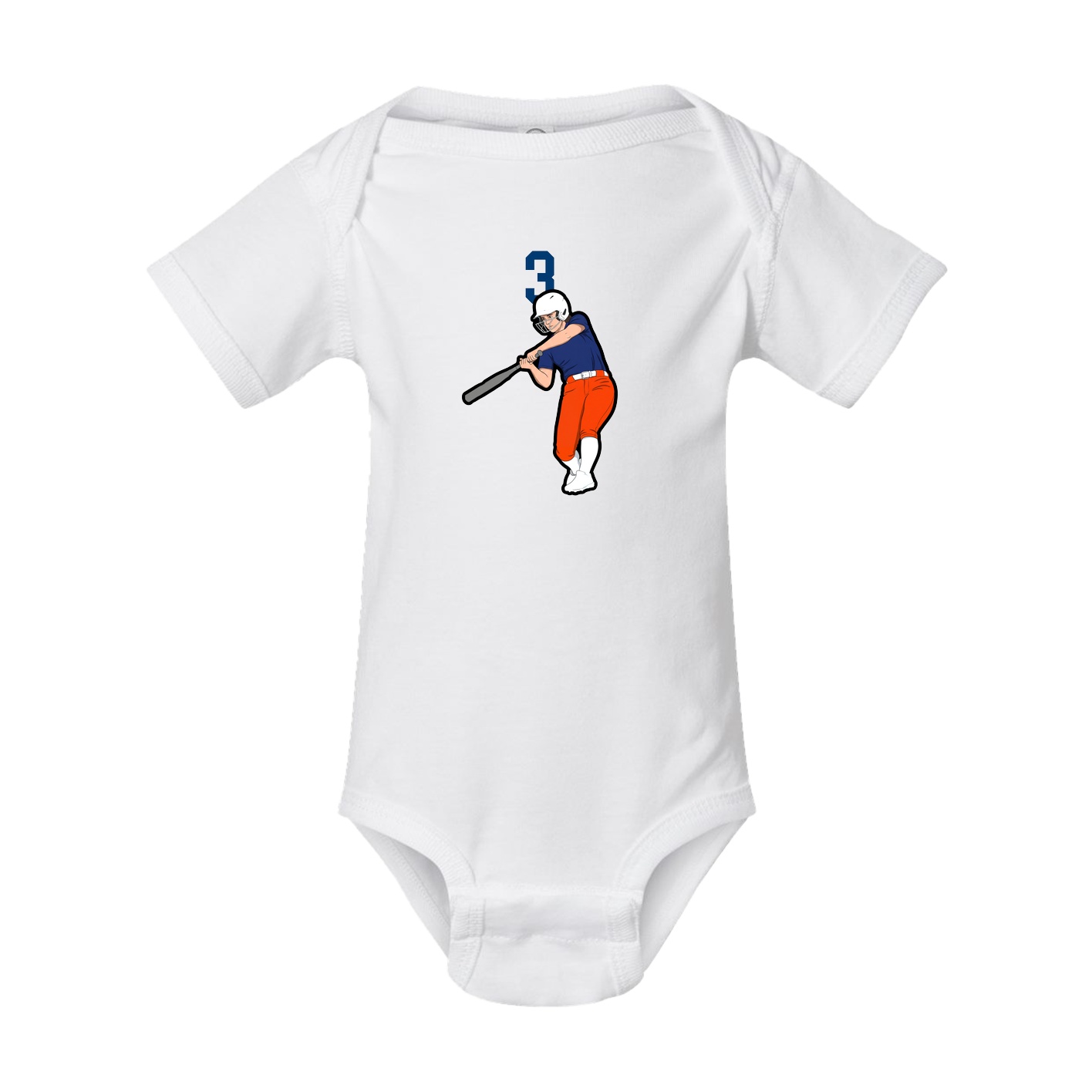 Baby Onesie — Number Top in White