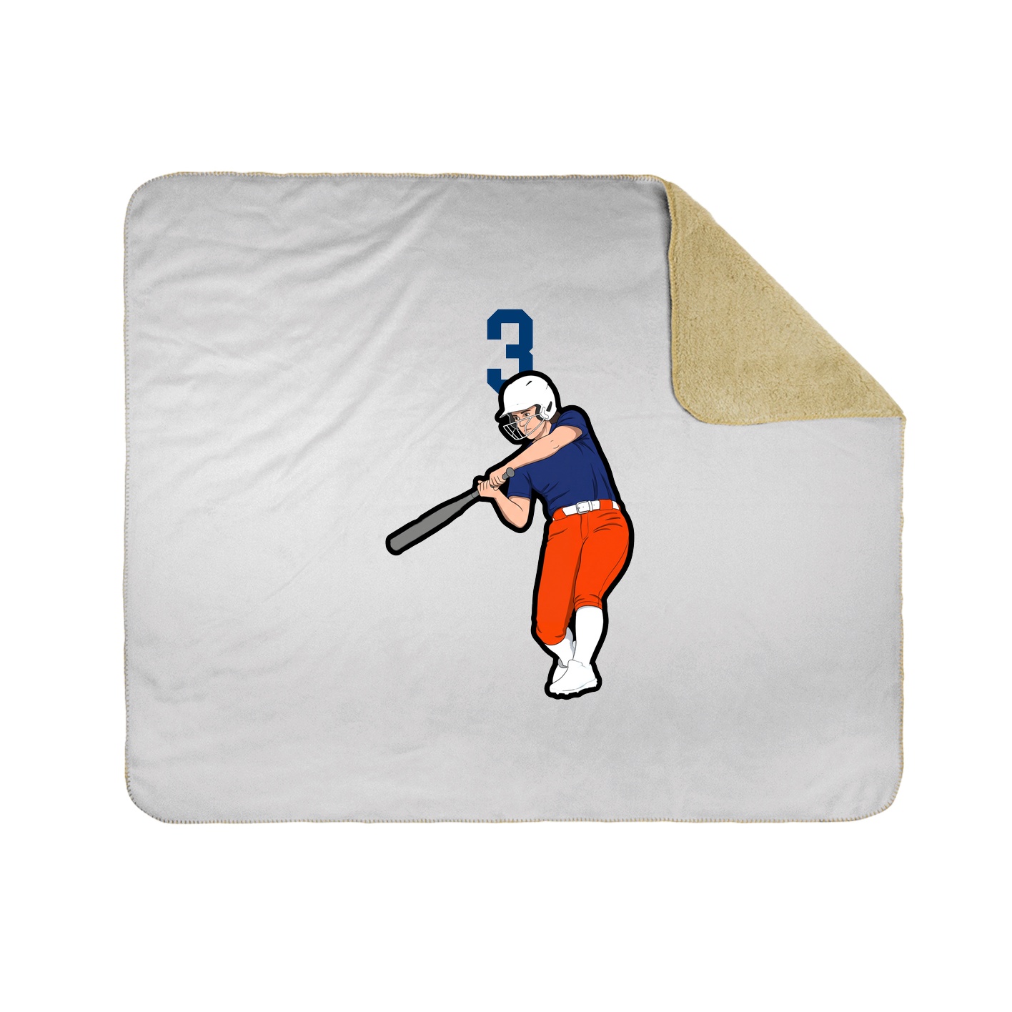Throw Blanket — Number Top in White