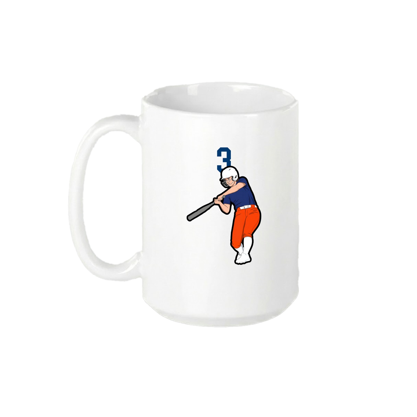 15oz Coffee Mug — Number Top in White
