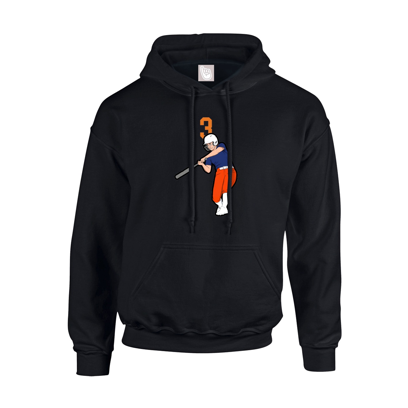 Youth Hoodie — Number Top in Black