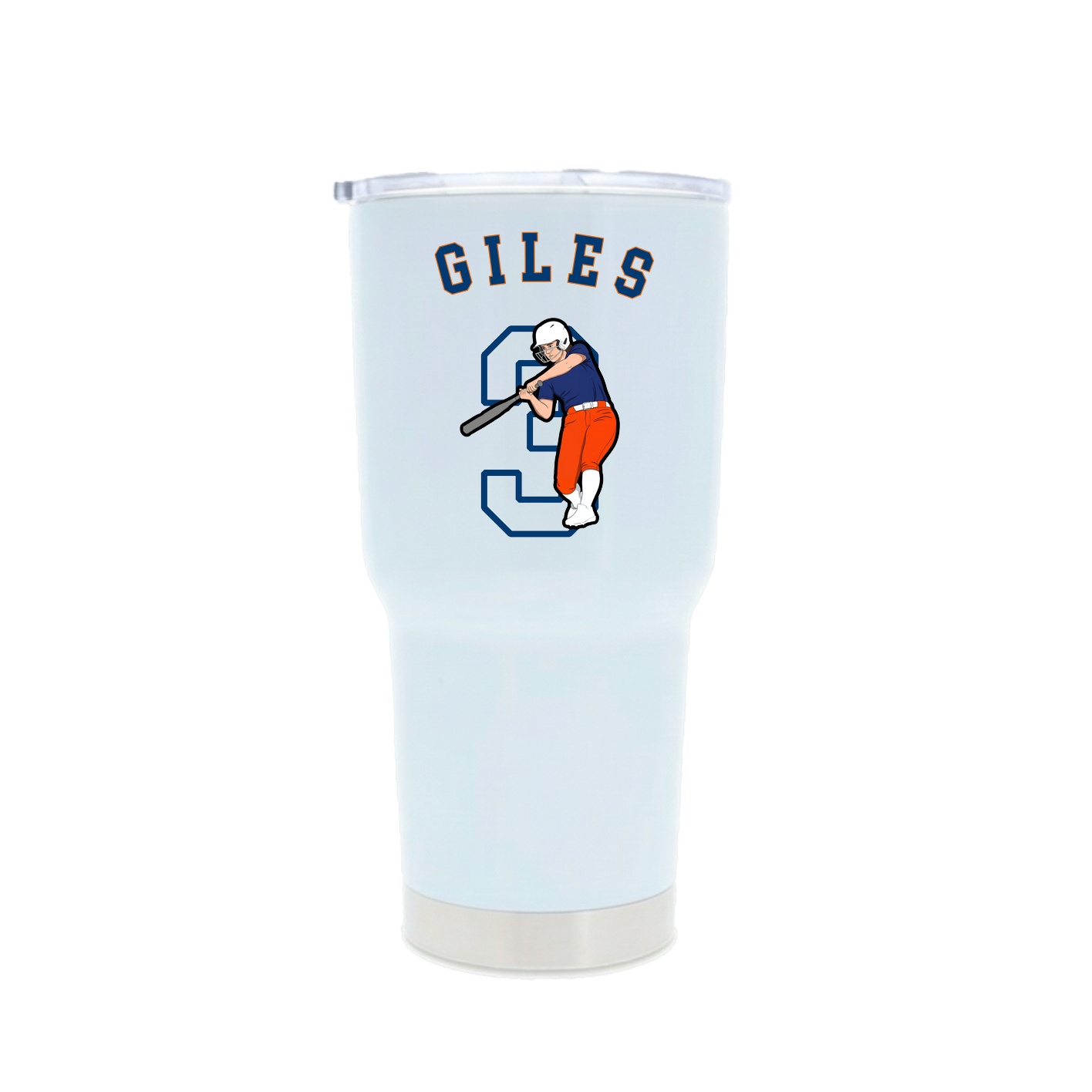 30oz Stainless Steel Tumbler — Shirsey Arch in White