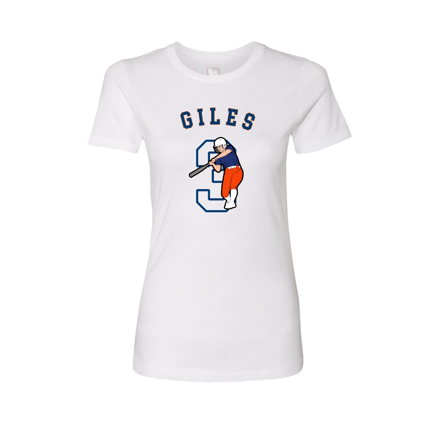 Fitted Women's Tee — Shirsey Arch in White
