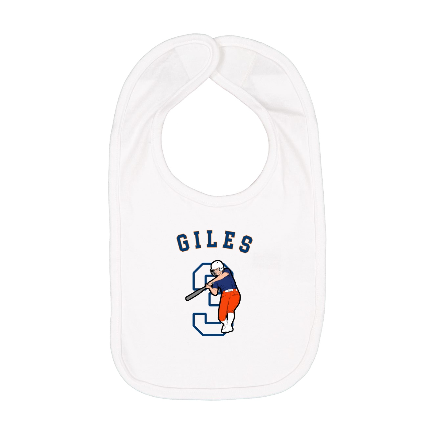 Infant Bib — Shirsey Arch in White