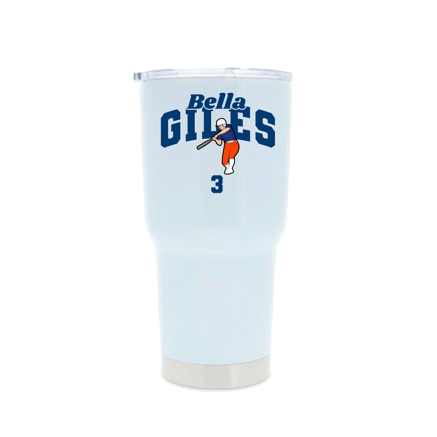 30oz Stainless Steel Tumbler — Signature Arch in White