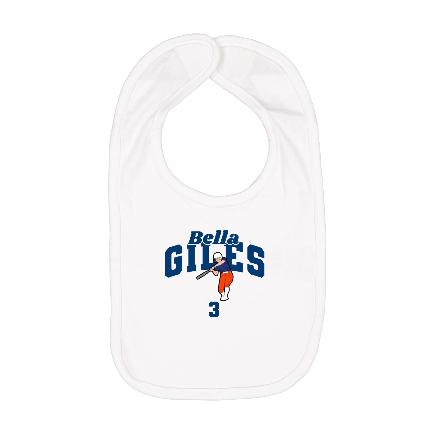 Infant Bib — Signature Arch in White