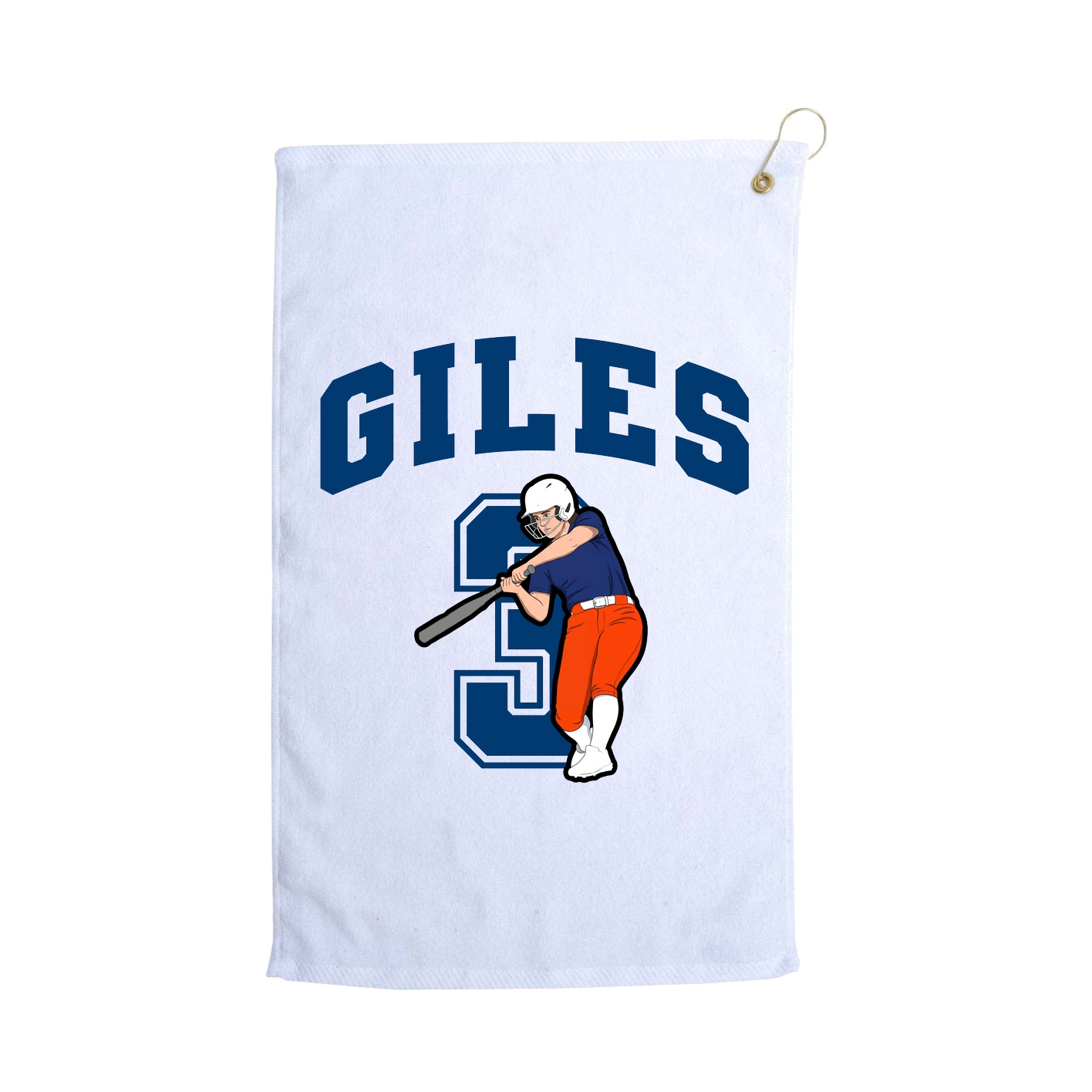 Golf Towel — Number in White