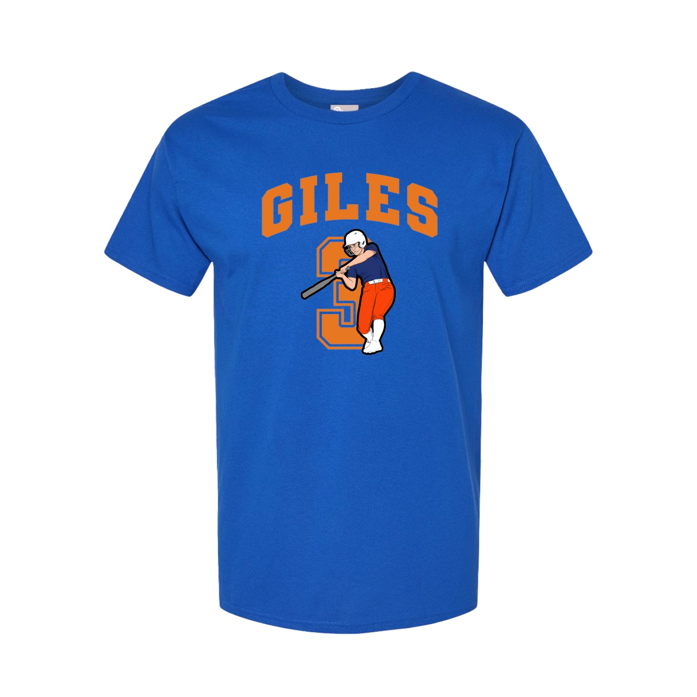 Youth Tee — Number in Royal
