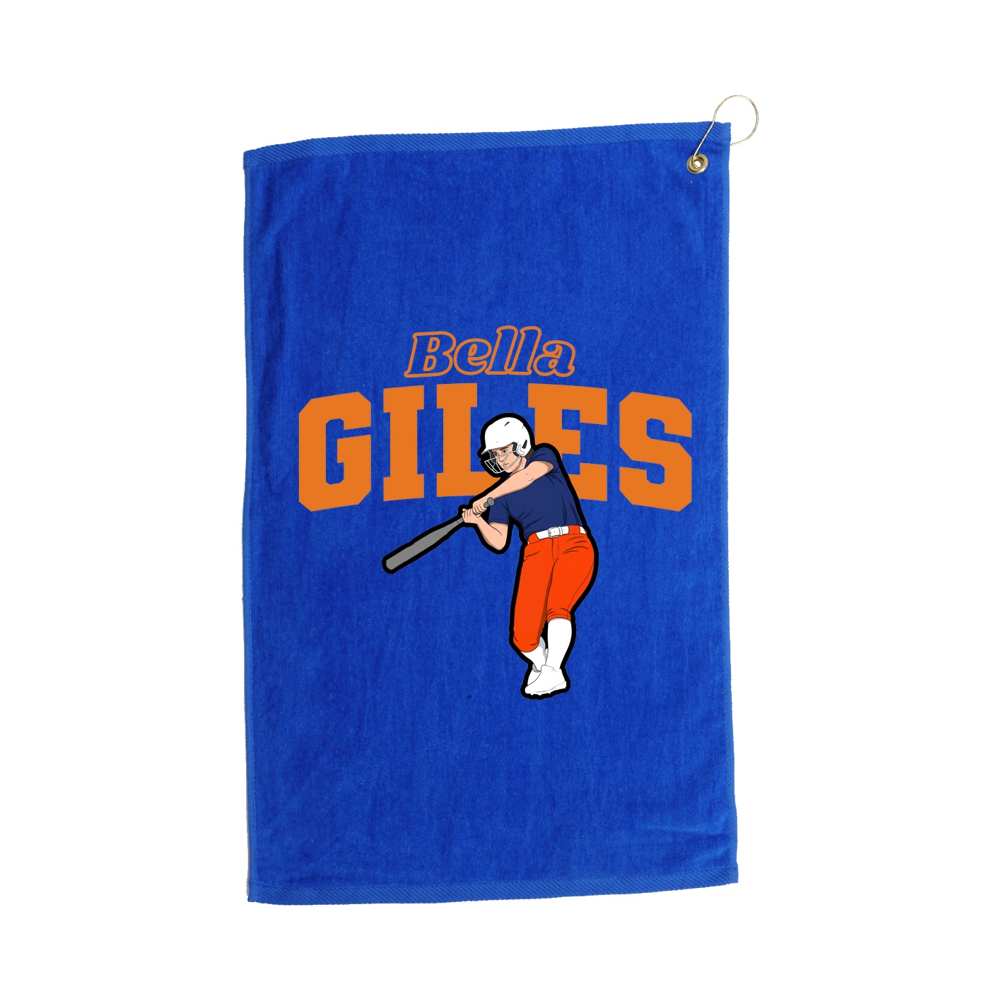 Golf Towel — Name Arch in Royal