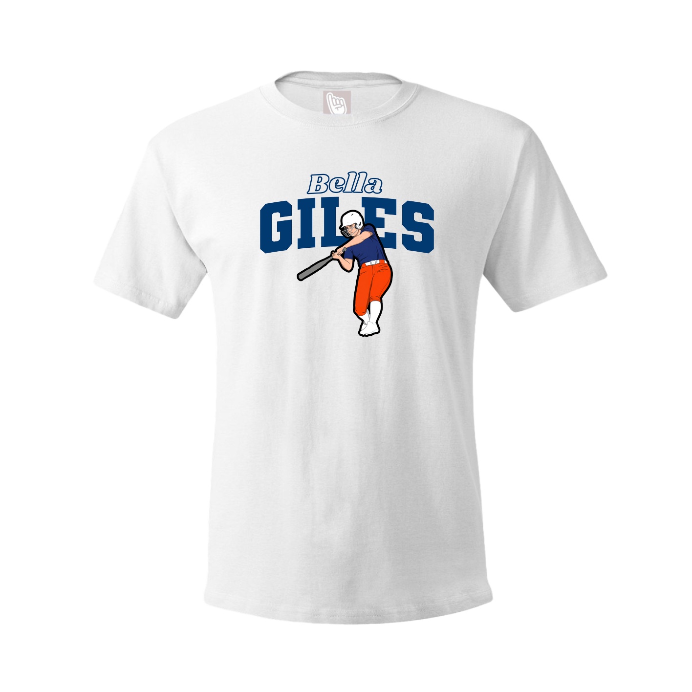 Youth Tee — Name Arch in White