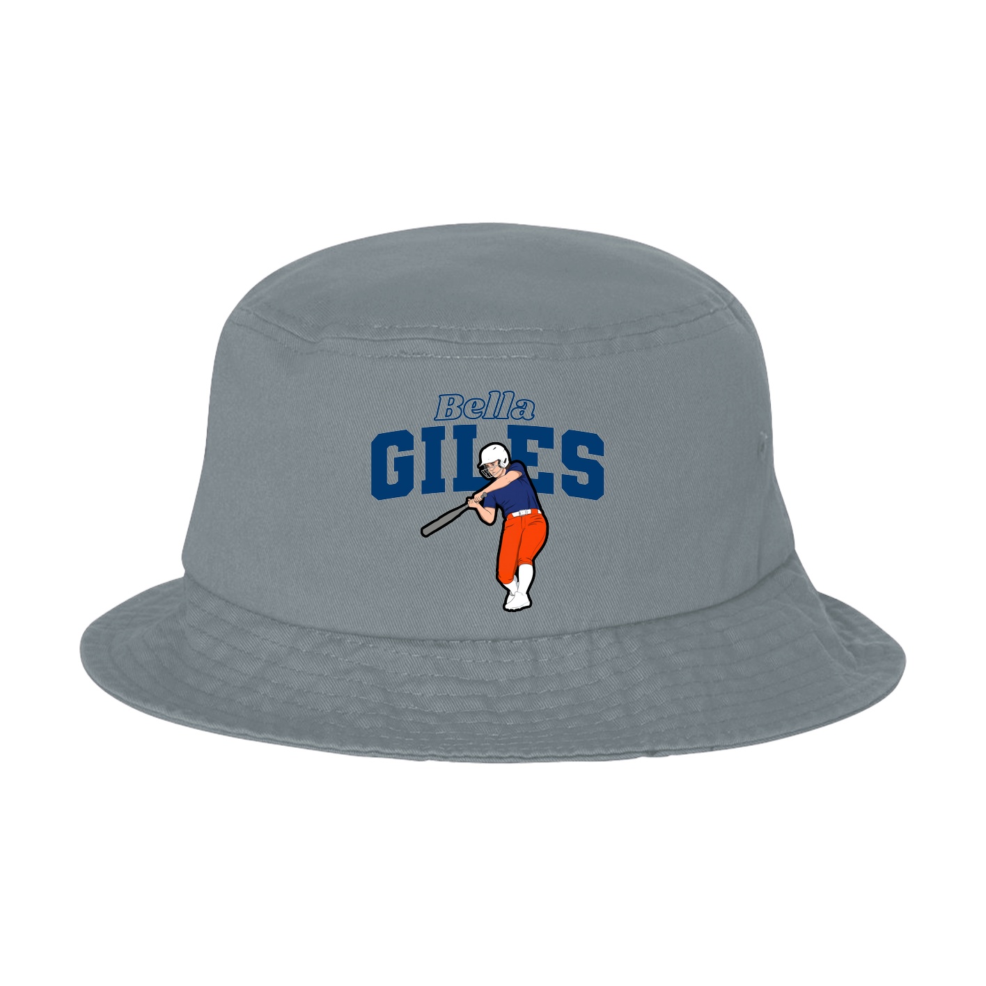 Bucket Cap — Name Arch in Grey