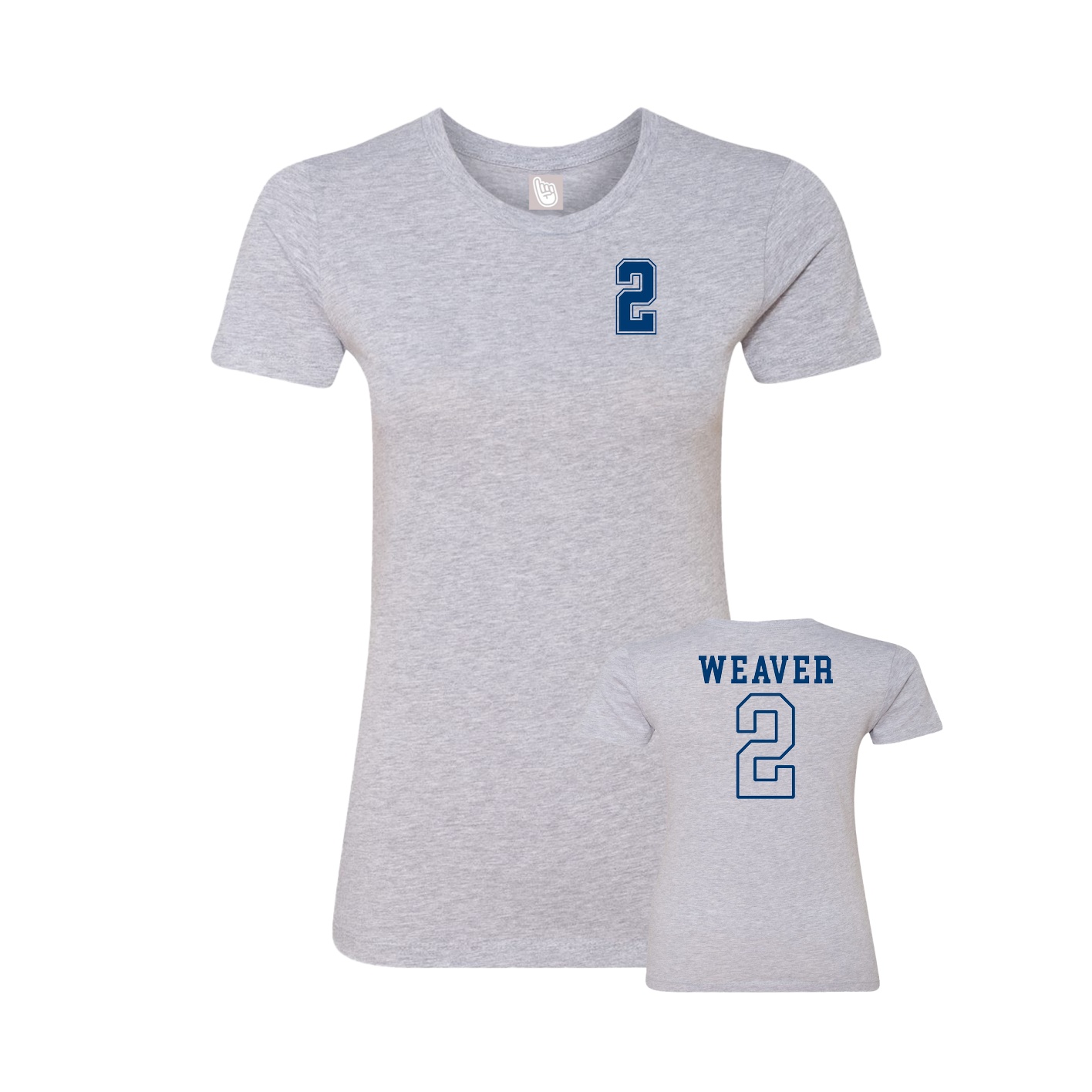 Womens Tee — Chest Back in Grey