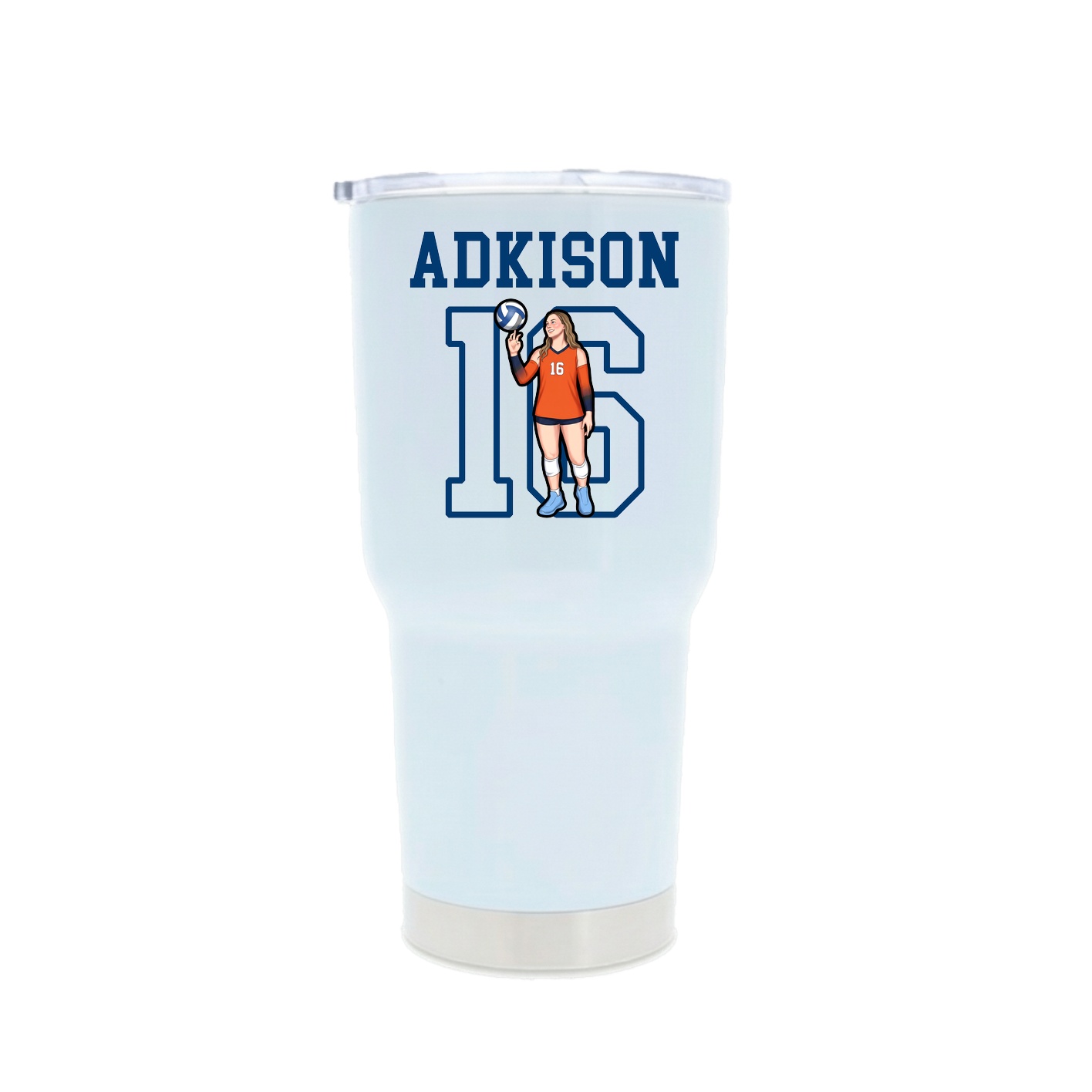 30oz Stainless Steel Tumbler — Shirsey in White
