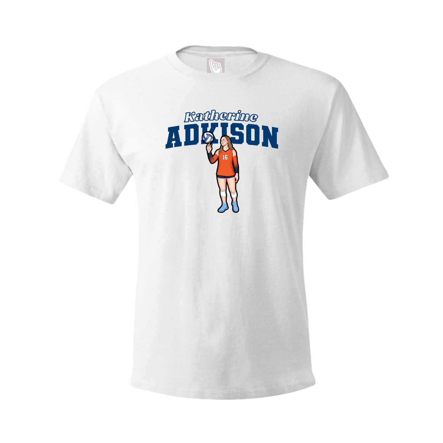 Youth Tee — Name Arch in White